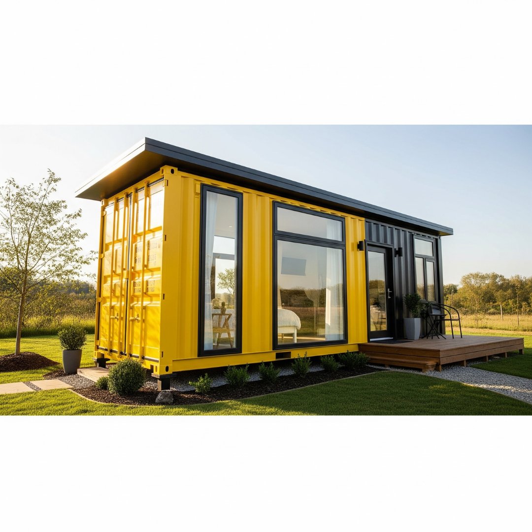 Capsul Designer Home — yellow modular residential unit